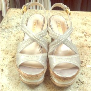 Prada sandals. Scuff on front